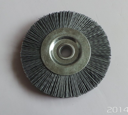 4寸中心孔磨料絲（碳化硅)輪刷